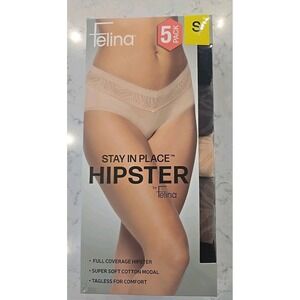 Felina 5 Pack Hipster Underwear, Multicolor ,‎ Size Small